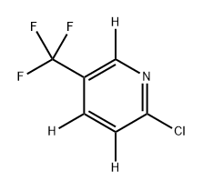 2-chloro-5-(trifluoromethyl)pyridine-3,4,6-d3 结构式