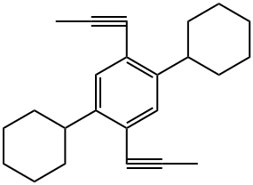 聚(2,5-双环己基苯撑-1,4-乙炔撑) 结构式