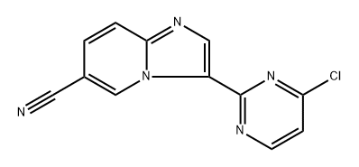 3-(4-chloropyrimidin-2-yl)H-imidazo[1,2-a]pyridine-6-carbonitrile 结构式