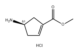 (R)-4-氨基-1-环戊烯甲酸甲酯盐酸盐 结构式