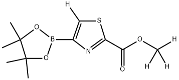 2-Thiazole-5-d-carboxylic acid, 4-(4,4,5,5-tetramethyl-1,3,2-dioxaborolan-2-yl)-, methyl-d3 ester 结构式