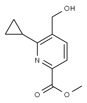 6-环丙基-5-(羟甲基)-2-吡啶甲酸甲酯 结构式