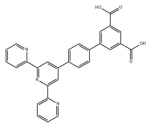 4'-[4(3,5-二羧基苯基)苯基]-[2,2':6',2']三联吡啶 结构式