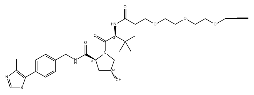 (S,R,S)-AHPC-三聚乙二醇-炔 结构式