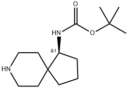 (S)-(8-氮杂螺[4.5]癸-1-基)氨基甲酸叔丁酯 结构式