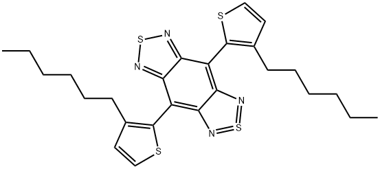 4,8-双(3-噻吩-2-基)苯并[1,2-C:4,5-C']双[1,2,5]噻二唑 结构式