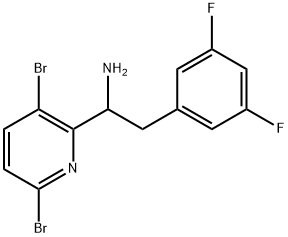 1-(3,6-二溴吡啶-2-基)-(3,5-二氟苯基)乙基-1-胺 结构式