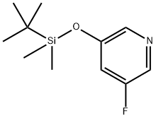 3-[[(1,1-Dimethylethyl)dimethylsilyl]oxy]-5-fluoropyridine 结构式