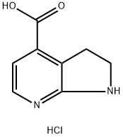 2,3-二氢-1H-吡咯并[2,3-B]吡啶-4-羧酸盐酸盐 结构式