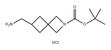 叔丁基 6-(氨基甲基)-2-氮杂螺[3.3]庚烷-2-羧酸酯盐酸盐 结构式