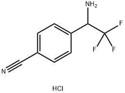 4-(1-amino-2,2,2-trifluoroethyl)benzonitrile hydrochloride 结构式
