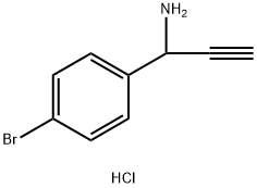 1-(4-溴苯基)丙-2-炔-1-胺盐酸盐 结构式