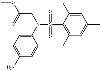 methyl 2-[N-(4-aminophenyl)-2,4,6-trimethylbenzenesulfonamido]acetate 结构式