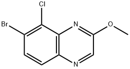 7-溴-8-氯-2-甲氧基喹喔啉 结构式