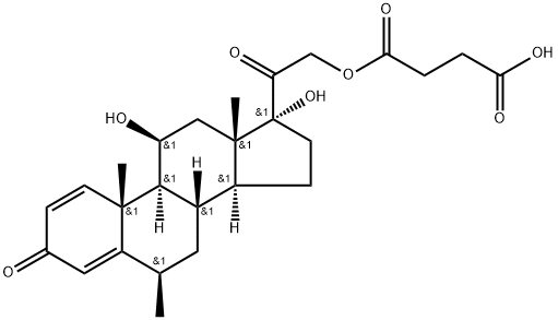 6Β琥珀酸甲泼尼龙 结构式