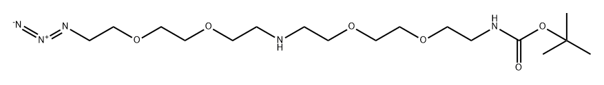 N-(叠氮-二聚乙二醇)-NH-二聚乙二醇-氨基叔丁酯 结构式