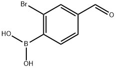 (2-溴-4-甲酰基苯基)硼酸 结构式