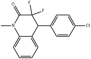 2(1H)-Quinolinone,4-(4-chlorophenyl)-3,3-difluoro-3,4-dihydro-1-methyl- 结构式