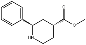(2S,4R)-2-苯基哌啶-4-羧酸甲酯 结构式