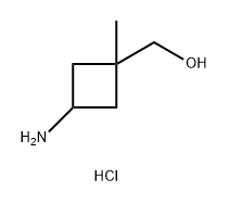 (3-amino-1-methylcyclobutyl)methanol hydrochloride 结构式