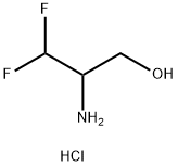 2-amino-3,3-difluoropropan-1-ol hydrochloride 结构式