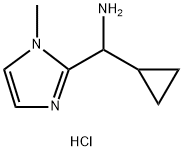 1H-Imidazole-2-methanamine, α-cyclopropyl-1-methyl-, hydrochloride (1:1) 结构式