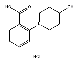 2-(4-hydroxypiperidin-1-yl)benzoic acid hydrochloride 结构式