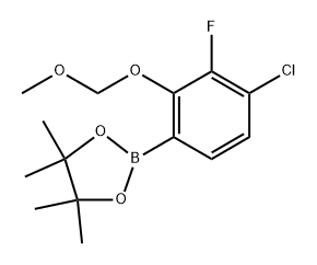 2-(4-chloro-3-fluoro-2-(methoxymethoxy)phenyl)-4,4,5,5-tetramethyl-1,3,2-dioxaborolane 结构式