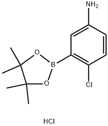 4-Chloro-3-(tetramethyl-1,3,2-dioxaborolan-2-yl)aniline, HCl 结构式