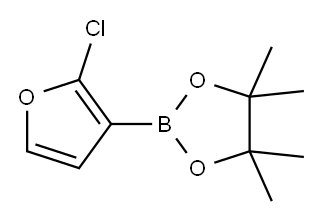 2-(2-氯呋喃-3-基)-4,4,5,5-四甲基-1,3,2-二氧硼烷 结构式