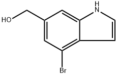 (4-溴-1H-吲哚-6-基)甲醇 结构式