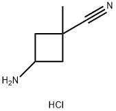 3-氨基-1-甲基环丁烷-1-腈盐酸盐 结构式