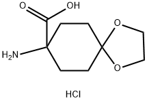 8-氨基-1,4-二氧杂螺[4.5]癸烷-8-羧酸盐酸盐 结构式