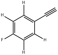 1-乙炔基-4-氟苯-2,3,5,6-D4 结构式