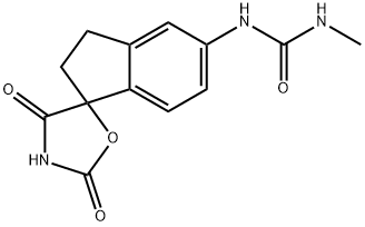 1-(2',4'-dioxo-2,3-dihydrospiro[indene-1,5'-oxazolidin]-5-yl)-3-methylurea 结构式