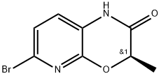 (R)-6-溴-3-甲基-1H-吡啶[2,3-B][1,4]噁嗪-2(3H)-酮 结构式