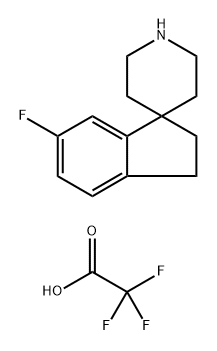 6-Fluoro-2,3-dihydrospiro[1H-indene-1,4'-piperidine] trifluoroacetate 结构式