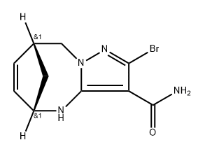 (5S,8R)-2-Bromo-4,5,8,9-tetrahydro-5,8-methanopyrazolo[1,5-a][1,3]diazocine-3-carboxamide 结构式