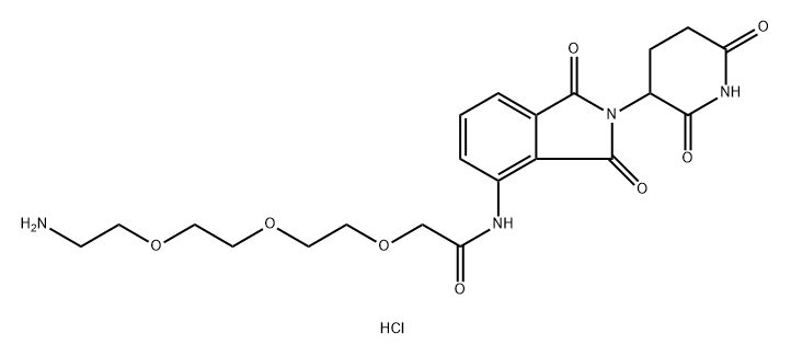 POMALIDOMIDE-PEG3-NH2盐酸盐 结构式