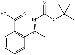 (R)-2-(1-tert-Butoxycarbonylamino-ethyl)-benzoic acid 结构式