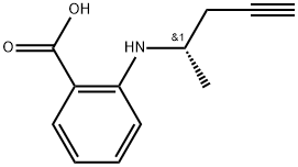 (S)-2-(pent-4-yn-2-ylamino)benzoicacid 结构式