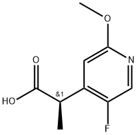 (R)-2-(5-氟-2-甲氧基吡啶-4-基)丙酸 结构式