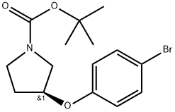 tert-butyl (3S)-3-(4-bromophenoxy)pyrrolidine-1-carboxylate 结构式