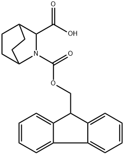 2-(((9H-芴-9-基)甲氧基)羰基)-2-氮杂双环[2.2.2]辛烷-3-甲酸 结构式