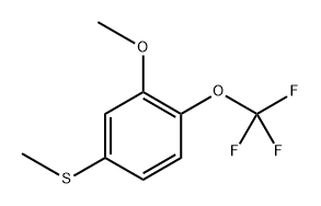 (3-Methoxy-4-(trifluoromethoxy)phenyl)(methyl)sulfane 结构式