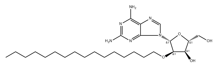 2'-O-HEXADECYL-2-AMINOADENOSINE 结构式