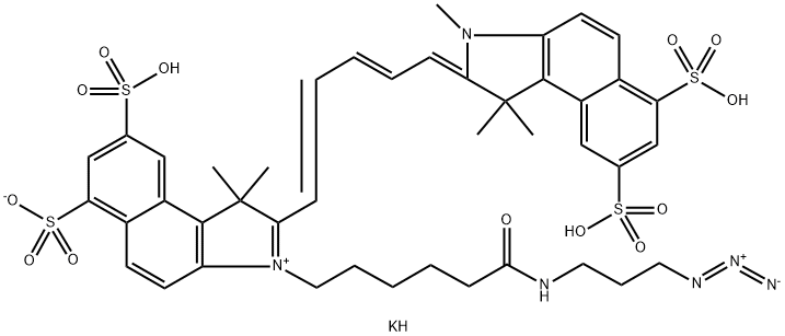 磺化Cy5.5-叠氮 结构式