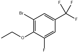 1-Bromo-2-ethoxy-3-fluoro-5-(trifluoromethyl)benzene 结构式