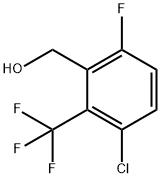 (3-Chloro-6-fluoro-2-(trifluoromethyl)phenyl)methanol 结构式