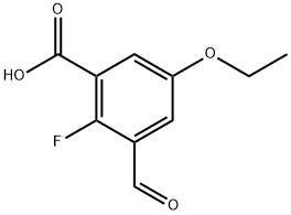 5-Ethoxy-2-fluoro-3-formylbenzoic acid 结构式